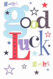 Brimming with neighbourly optimism befitting De Beauvoir Town, this good luck card bursts into view like a celebratory moment outside a canal-side café. The phrase 'Good Luck' tumbles joyfully across a soft white background, each letter painted in a thoughtfully chosen palette-oversized pastel blue, bold crimson, moss green, and rich violet. Whimsical stars in navy, lilac, and citrus yellow skip across the surface, bringing to mind the dreams and hopes shared beneath local lamps along De Beauvoir Crescent. The card's surface is sleek and cool to the touch, hinting at the crisp texture of premium paper, much like the satisfaction of unwrapping a thoughtfully arranged bouquet for delivery in N1. There's an infectious enthusiasm in the layout, echoing the supportive spirit found at a friend's send-off or a congratulatory catch-up at London Fields. Ideal for marking a new venture, exam, or relocation, this card carries the gentle magic of communal belief, making its recipient feel embraced by genuine local goodwill and heartfelt encouragement.